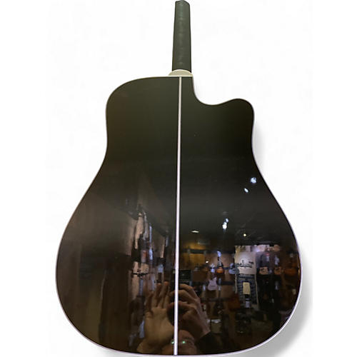 Used Takamine EF341SC Left Handed Black Acoustic Electric Guitar Black