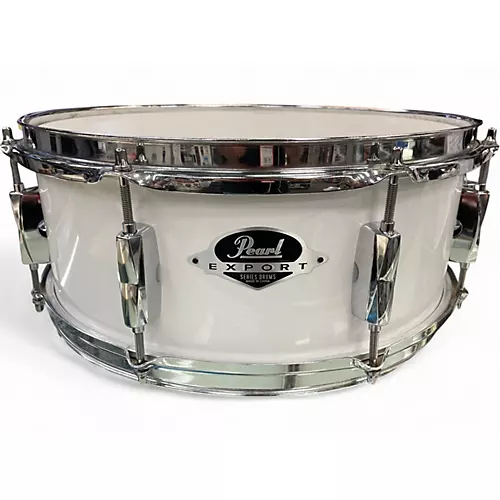 Used Pearl 14X5.5 EXPORT SNARE White Drum White 211