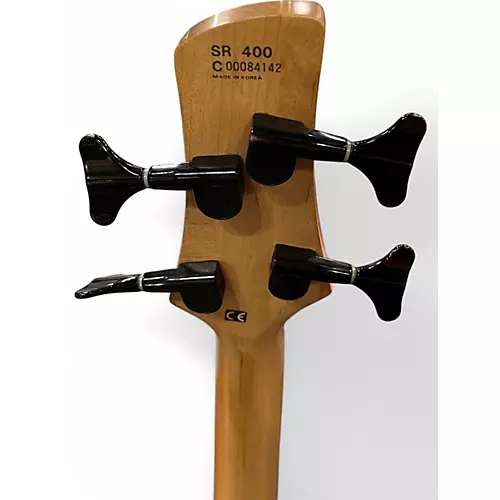 Used Ibanez SR400 Black Electric Bass Guitar Black