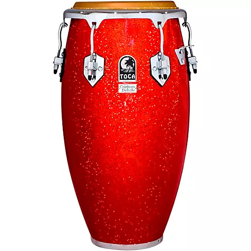 Toca Custom Deluxe Solid Fiberglass Congas 11.75 in. Red Sparkle