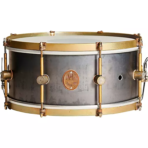 A&F Drum  Co Raw Steel Snare 14 x 6.5 in.