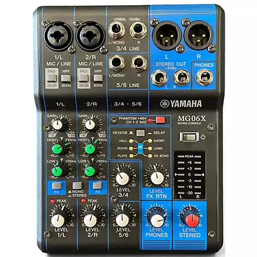 Used Yamaha MG06X Unpowered Mixer