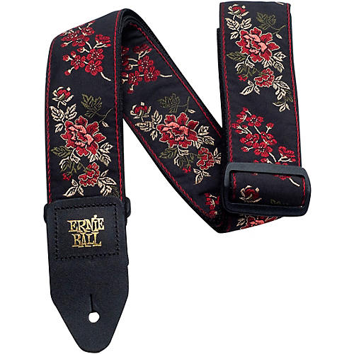 Ernie Ball Red Rose Jacquard Strap