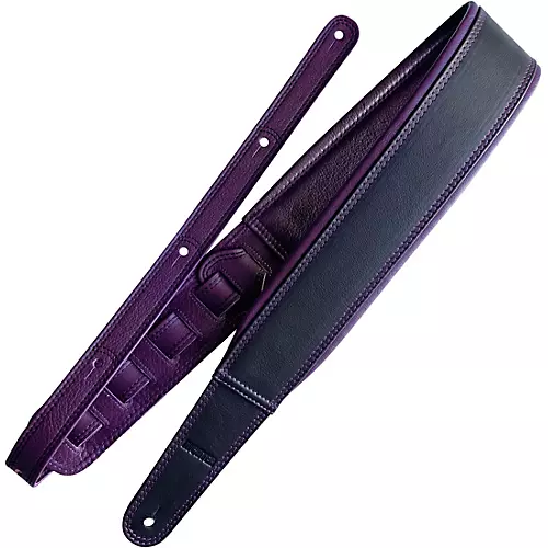 RICHTER Springbreak I Nappa Guitar Strap Black/Violet 2.75 in.