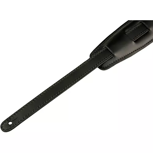 Fender Long Mustang Saddle Leather Guitar Strap Black 2.5 in.