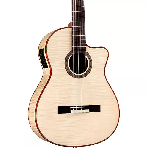 Cordoba Fusion 12 Exotic Top Nylon-String Classical Acoustic-Electric Guitar White Sands