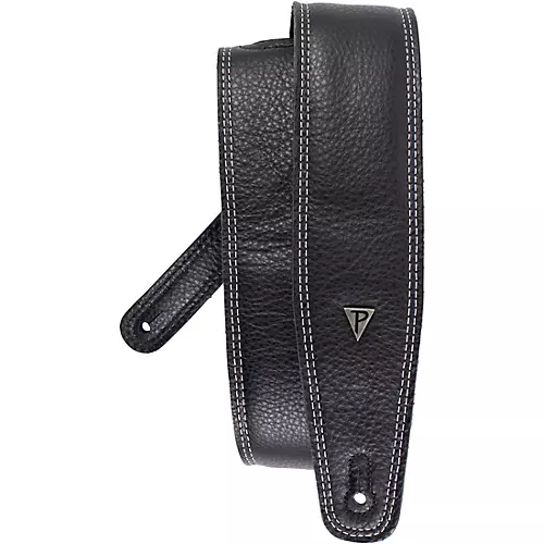 Perri's Padded Deluxe Leather Guitar Strap Black 2.5 in.