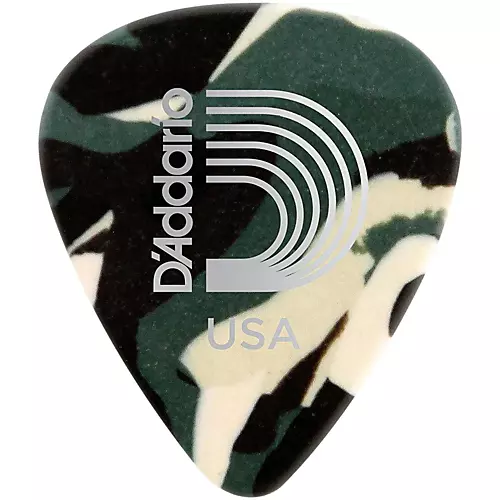 D'Addario Classic Celluloid Guitar Picks - 12-Pack Medium Camouflage