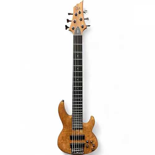 Used ESP B206 6 String Natural Electric Bass Guitar Natural