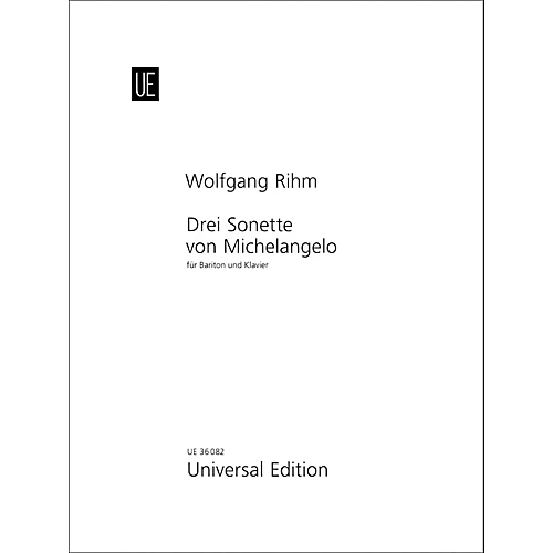 Carl Fischer 3 Sonnets by Michelangelo - Baritone Voice and Piano