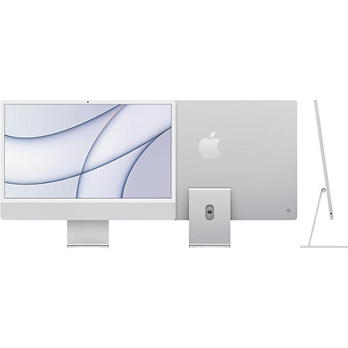 Apple 24 in. iMac with Retina 4.5K 8 core M1 8GB 512GB MGPD3LL A Silver