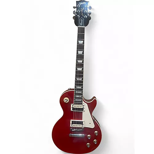 Used Gibson Les Paul Classic Trans Red Solid Body Electric Guitar Trans Red