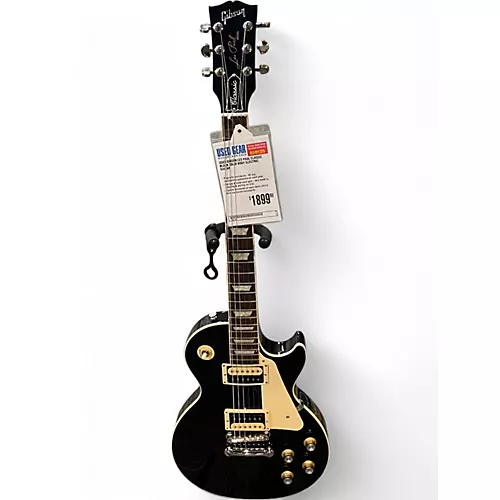 Used Gibson Les Paul Classic Black Solid Body Electric Guitar Black
