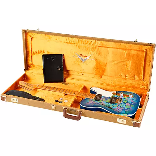 Fender Custom Shop Limited-Edition Dual P-90 Telecaster Relic Electric Guitar Blue Flower