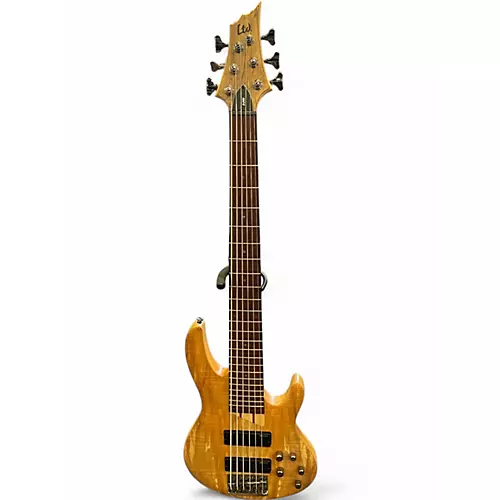 Used ESP LTD B206SM 6 String Natural Electric Bass Guitar Natural