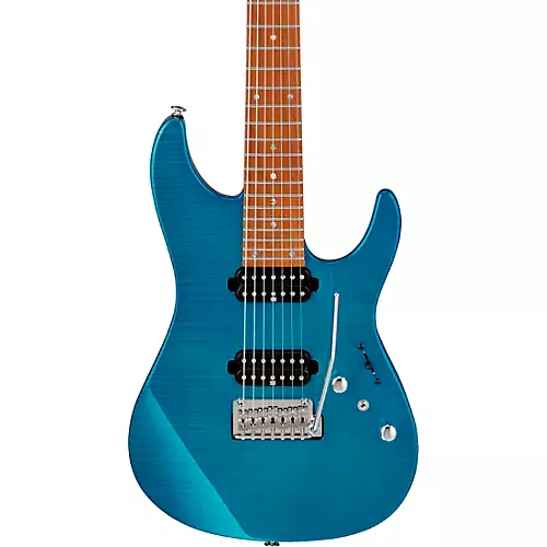 Ibanez MM7 Martin Miller Signature Electric Guitar Transparent Aqua Blue