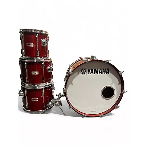 Used 1990s Yamaha 4 Piece Recording Custom Cherry Drum Kit Cherry