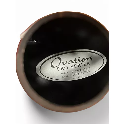 Used Ovation 2758AX-NEB-G New England Burst 12 String Acoustic Electric Guitar New England Burst