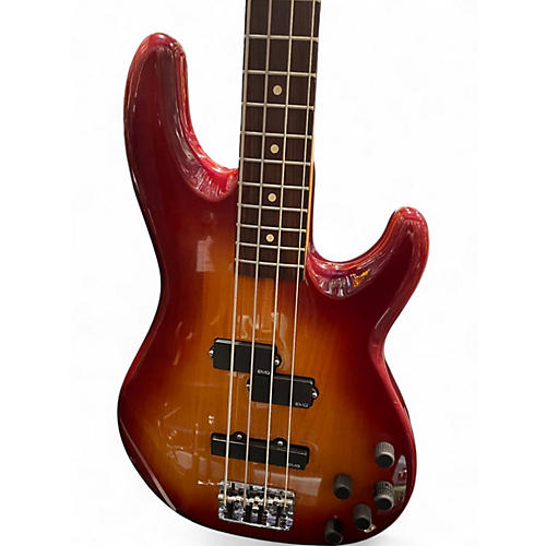 Used Fender Zone Lyte Bass Cherry Sunburst Electric Bass Guitar Cherry Sunburst