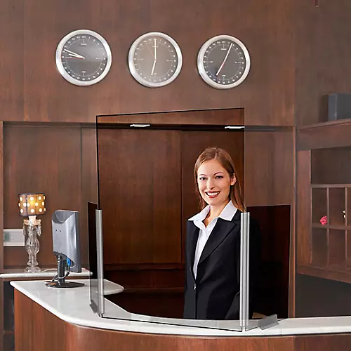 VICTORY DISPLAY Triple Panel COVID19 Guard with Hinges