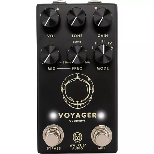 Walrus Audio Voyager Pre-Amp/Overdrive MKII Effects Pedal Black