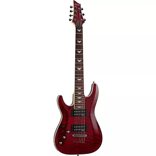 Schecter Guitar Research Omen Extreme-7 Left-Handed Electric Guitar Black Cherry
