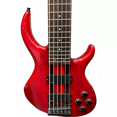 Used Tobias Korean 6 String bass Transparent Red Electric Bass Guitar Transparent Red