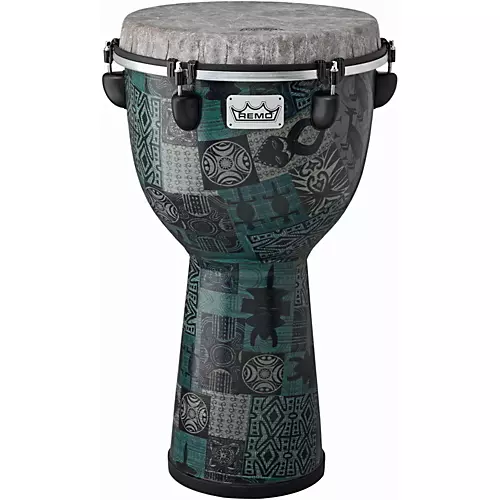 Remo Apex Djembe 12 in. Green Kinte Kloth