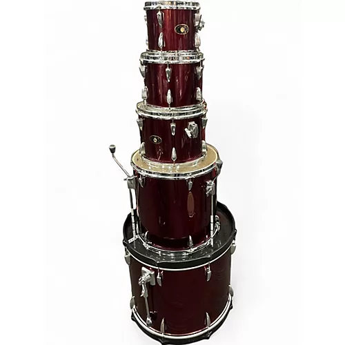 Used TAMA 6 Piece Imperialstar Flat Red Drum Kit Flat Red