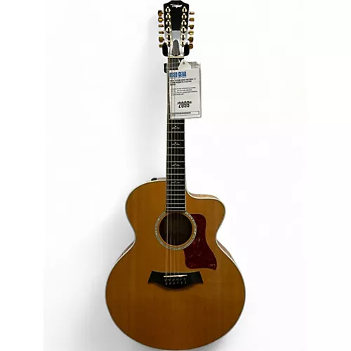 Used Taylor 655CE Natural 12 String Acoustic Electric Guitar Natural