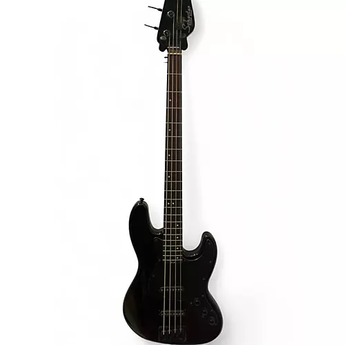 Used Schecter Guitar Research j4 Black Electric Bass Guitar Black