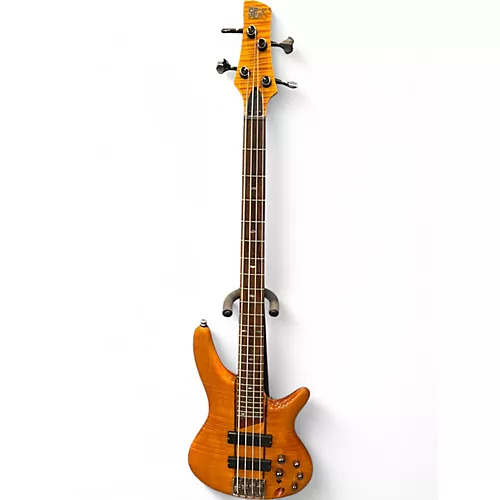 Used Ibanez SR700 Amber Electric Bass Guitar Amber