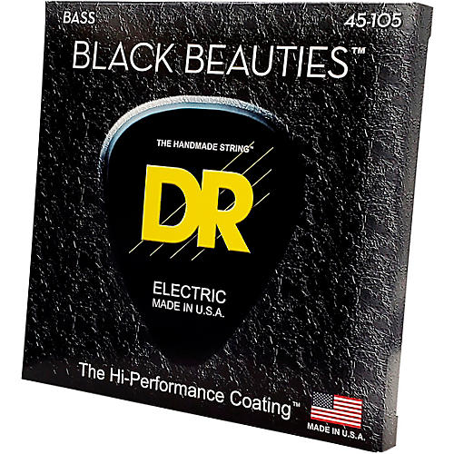 DR Strings Black Beauties Medium 4-String Bass Strings