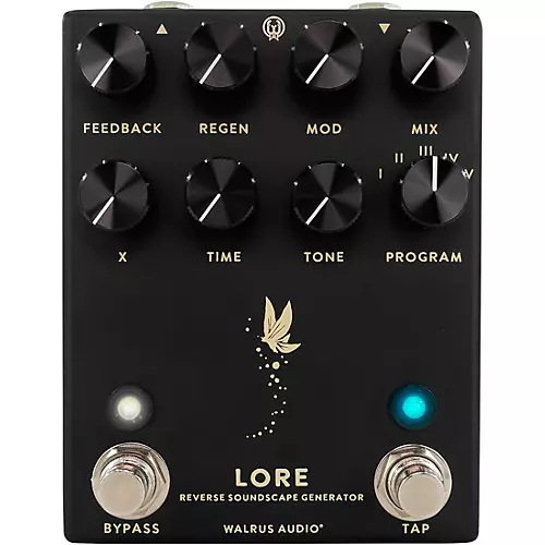 Walrus Audio Lore Reverse Soundscape Generator Delay/Reverb/Pitch/Modulation Effects Pedal Black