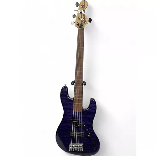 Used 2017 Spector Coda 5XL Purple Electric Bass Guitar Purple