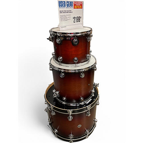 Used DW 3 Piece Collector's Series TABACCO BURST Drum Kit TABACCO BURST