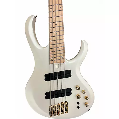 Used Ibanez BTB605MLM Pearl White Electric Bass Guitar Pearl White