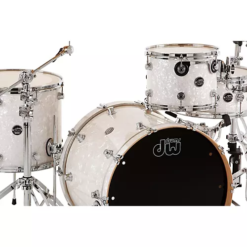 DW Performance Series 4-Piece Shell Pack White Marine Finish Chrome Hardware
