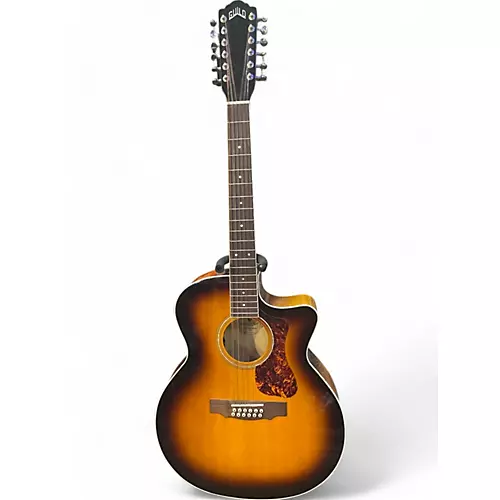 Used 2024 Guild f2512CE deluxe Brown Sunburst 12 String Acoustic Guitar Brown Sunburst