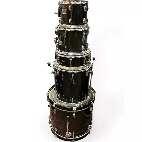 Used Yamaha 5 Piece Stage Custom Emerald Green Drum Kit Emerald Green