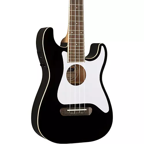 Fender Fullerton Stratocaster Acoustic-Electric Ukulele Black
