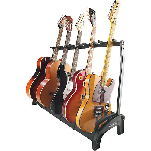 K&M Guardian 5-Guitar Stand Rack-style (5 Guitars) Black