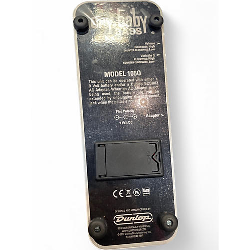 Used Dunlop 105Q Cry Baby Bass Wah Bass Effect Pedal