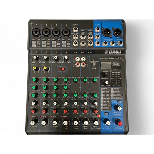 Used Yamaha MG10XU 10 Channel Mixer with Effects Unpowered Mixer