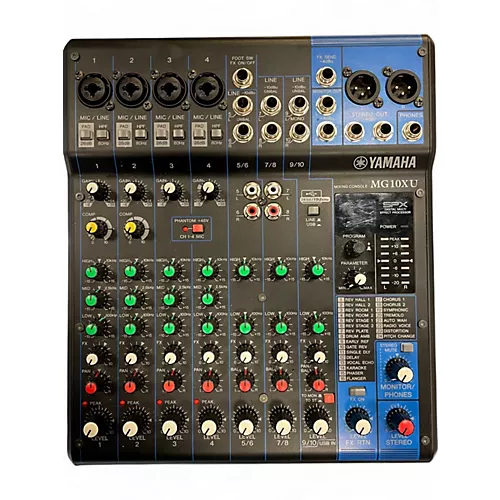 Used Yamaha MG10XU 10 Channel Mixer with Effects Unpowered Mixer