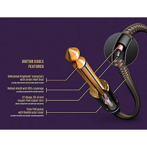 Open-Box Livewire Signature Guitar Cable Straight to Straight Black Regular 20 Ft. Condition 1 - Mint