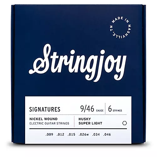 Stringjoy Signatures 6 String Nickel Wound Electric Guitar Strings 9 - 46