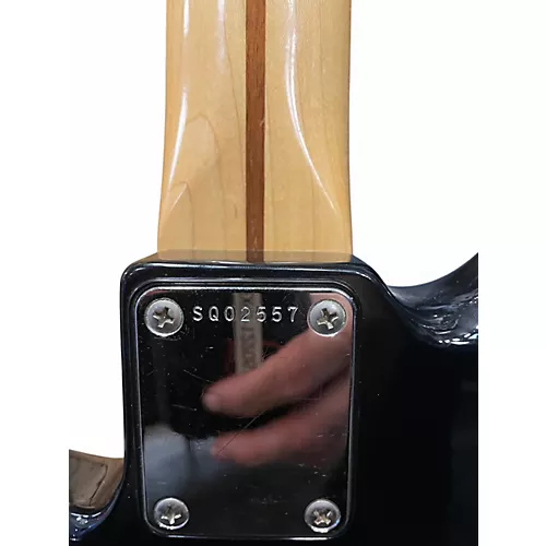 Vintage 1980 Squier Precision Bass Black Electric Bass Guitar Black