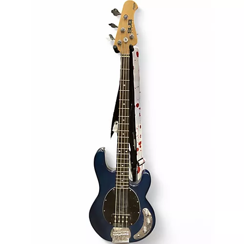 Used Sterling by Music Man Sub 4 Blue Electric Bass Guitar Blue