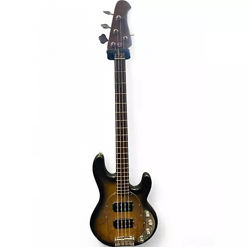 Used Sterling by Music Man RAY34 HH SPALTED MAPLE SATIN NATURAL BURST Electric Bass Guitar SATIN NATURAL BURST